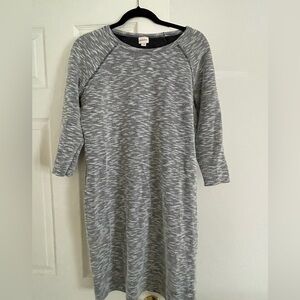 Merona Target Sz L Fall Dress Light Grey